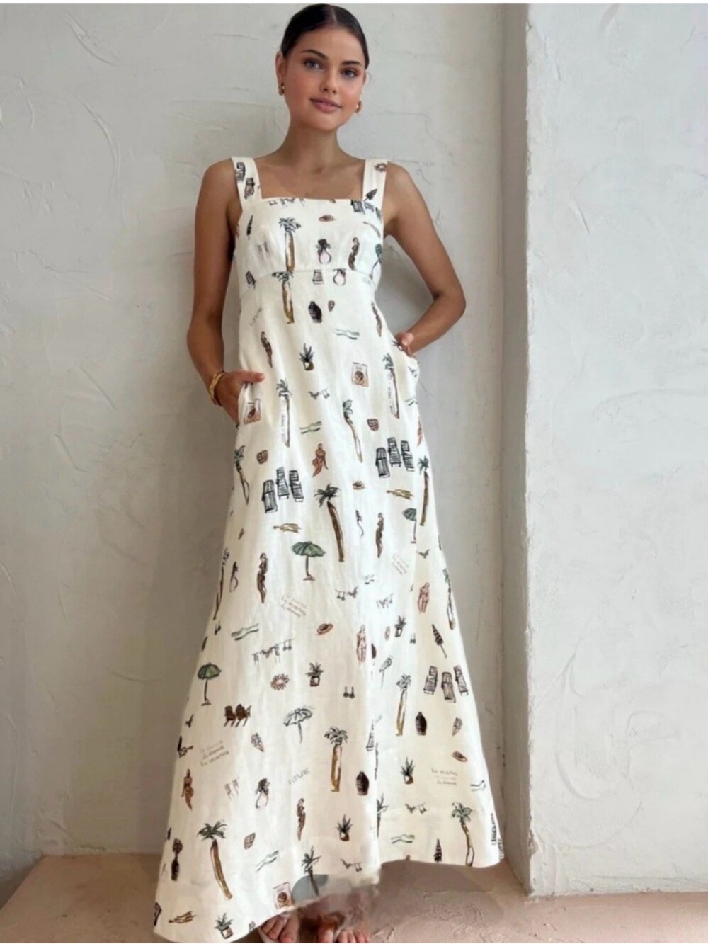 Commense Tie Back Casual Resort Dress,  XL
